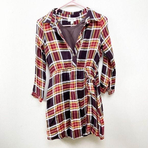 Speechless kids Long sleeves mini dress for girls Plaid multicolor Size 16